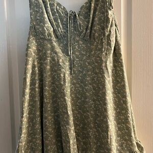 SHEIN Curve Green Floral Dress